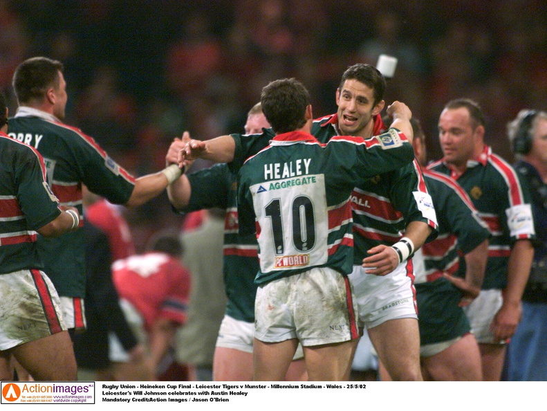 Will Johnson Leicester Tigers European Champions 25 5 2002