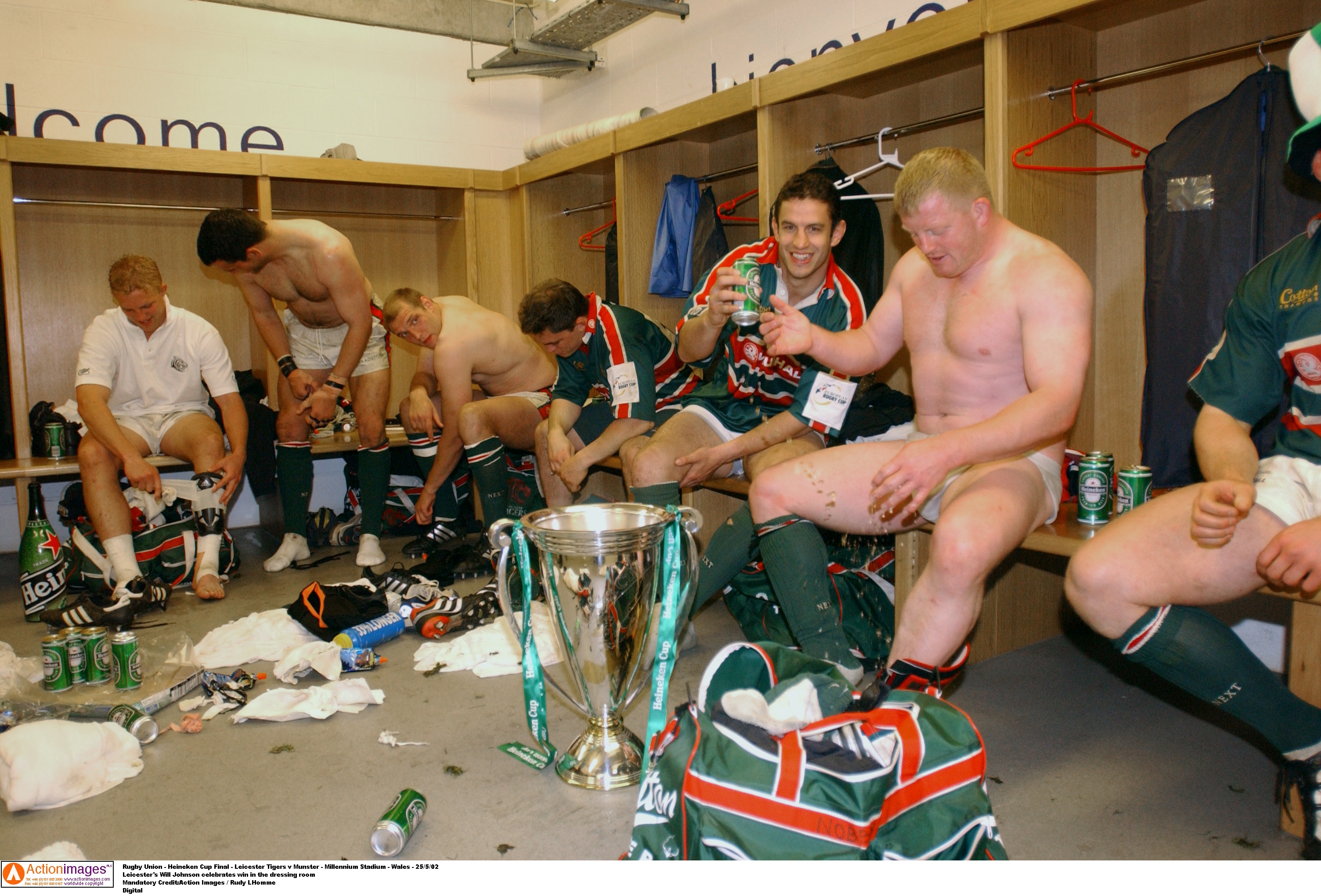 Will Johnson Leicester Tigers Changing Room Heineken Champions 25 5 2002